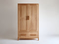 Armarios de madera 100 x 50 x 180 cm - roble natural - dormitorio - 2 puertas y 2 cajones